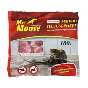 Гр – Тесто Брикет Мягкий – 100г — Mr Mouse – Грызуны – 50шт\уп
