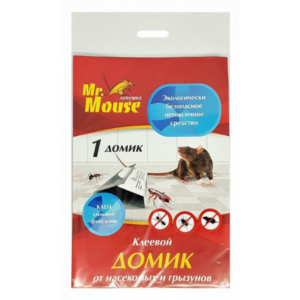 Гр – Ловушка Клеевая 1 Домик от Насекомых и Грызунов — Mr Mouse – 100шт\уп – Аргус