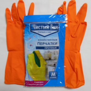 Инв – Перчатки Латексные – Хозяйственные – М – ГрБел – арт\6–893