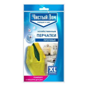 Инв – Перчатки Латексные – Хозяйственные – XL- 12шт\уп — ГрБел — арт\06 — 895